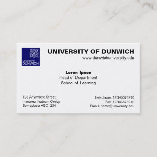 University Style v4 Visitenkarte