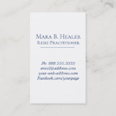 *~* Universum-Blume von Leben-Yoga Reiki Visitenkarte (Rückseite)