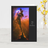 Universum der Schöpfung - mit unserem Beileid Karte (Gelbe Blume)