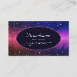 Universum farbenfrohe Galaxie Glitzer Stars Night  Visitenkarte