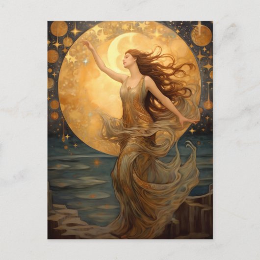 Universum Girl Fantasy Art Postkarte (Vorderseite)