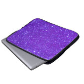 Universum hat lila Glitzer-Glitzern-Laptop-Kasten Laptopschutzhülle (Vorne Knopf)
