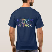 Universum hat meinen schwarzen und blauen Rücken T-Shirt (Rückseite)