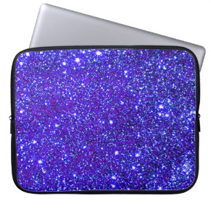 Universum hat violetter Glitzer-funkelnd Laptopschutzhülle