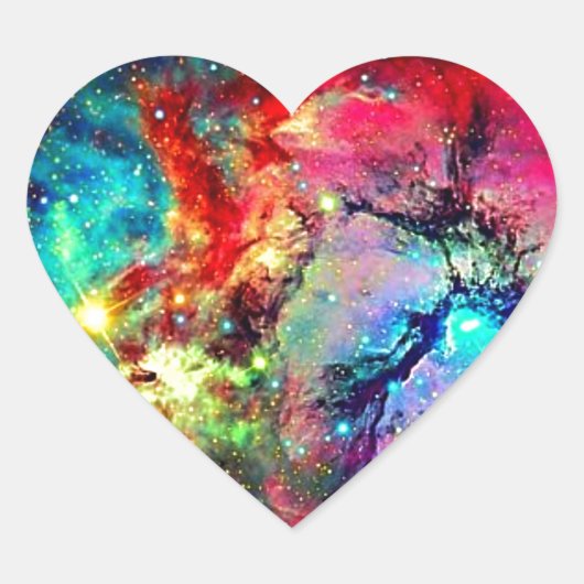 Universum Herz-Aufkleber (Vorderseite)