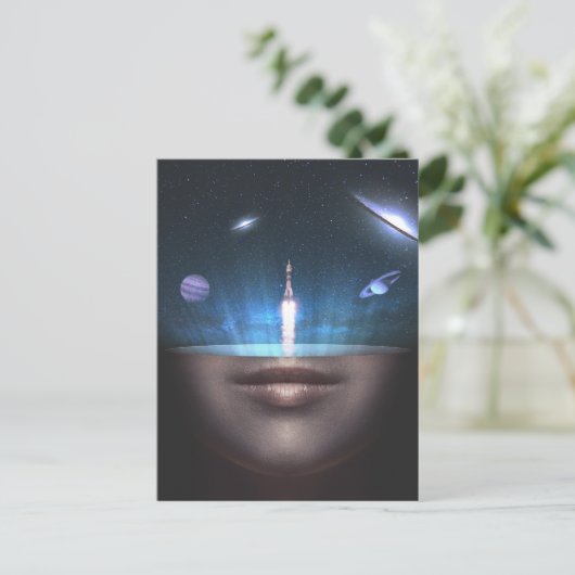 Universum im Geist Postkarte (Stehend Vorderseite)