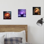 Universum in einem Ei Print Set von 3 (Schlafzimmer)