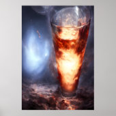 Universum in einem Glas im Raum | AI Art Poster (Vorne)