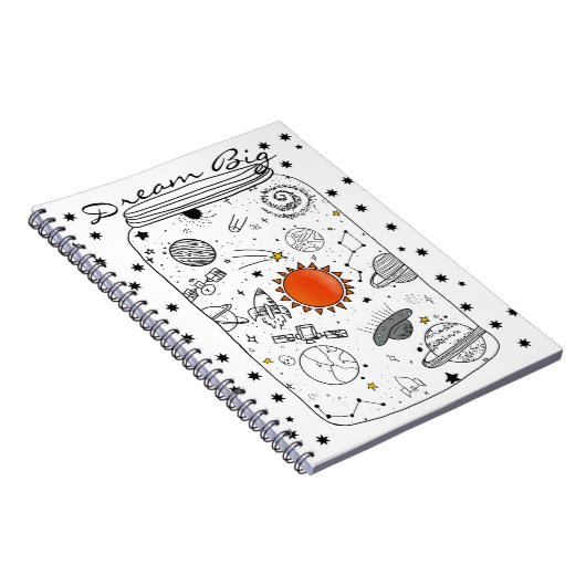 Universum in einer Glas-Traum-großen Notizblock (Rechte Seite)