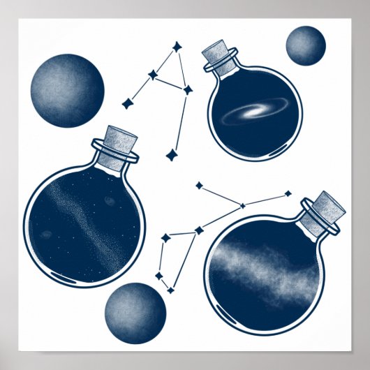 Universum in Flaschen Poster (Vorne)