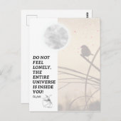 Universum in Ihnen Postkarte (Vorne/Hinten)