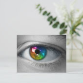 Universum in unseren Augen Postkarte (Stehend Vorderseite)