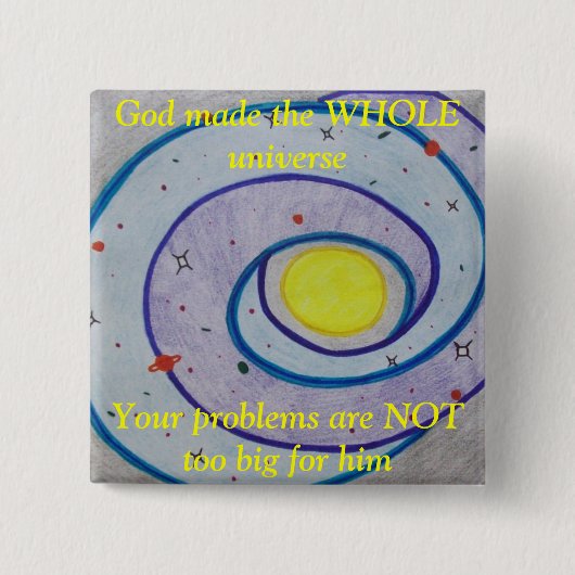 Universum-Knopf Button (Vorderseite)