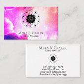 * Universum-kosmische heilige Geometrie-lila Rosa Visitenkarte (Vorne/Hinten)