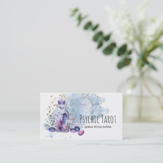 *~* Universum-Kosmos hat Kristall-psychisches Visitenkarte (Stehend Vorderseite)