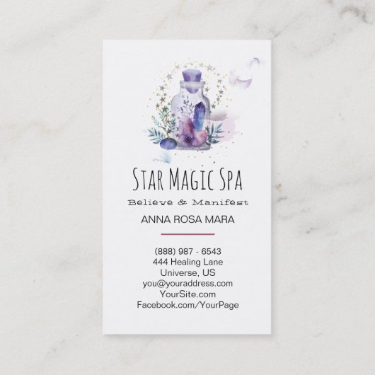 *~* Universum-Kosmos spielt Visitenkarte (Rückseite)