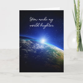 Universum mit Light Flare Vielen Dank Karte