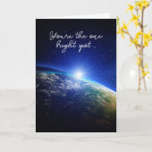 Universum mit Light Flare Vielen Dank Karte (Gelbe Blume)