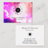 * Universum-Nebelfleck-heiliges Geometrie-Rosa Visitenkarte (Vorne/Hinten)