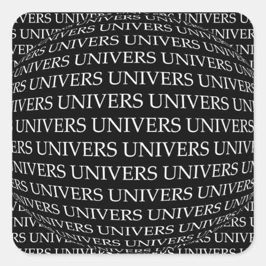 UNIVERSUM QUADRATISCHER AUFKLEBER (Vorderseite)