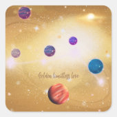 Universum Quadratischer Aufkleber (Vorderseite)