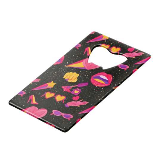 Universum rosa geldbeutel flaschenöffner (Rückseite Schrägansicht)