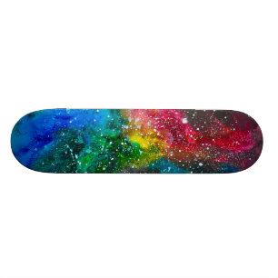 Universum-Skateboard durch Megaflora. Skateboard