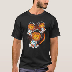 Universum Space Africa Animal Science Lion Astrona T-Shirt
