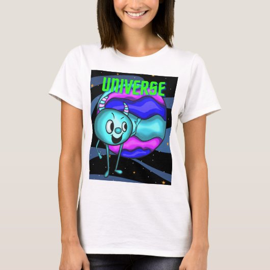 UNIVERSUM UND PLANET T-Shirt (Vorderseite)