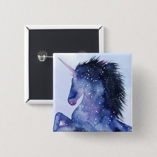 Universum Unicorn - Kosmisch Button (Vorne & Hinten)