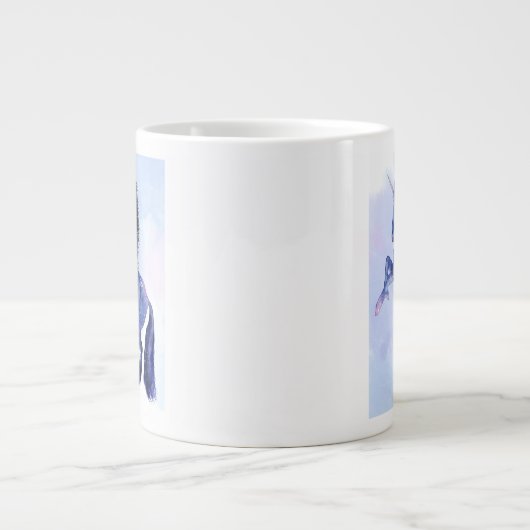Universum Unicorn - Kosmisch Jumbo-Tasse (Vorderseite)