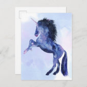 Universum Unicorn - Kosmisch Postkarte (Vorne/Hinten)