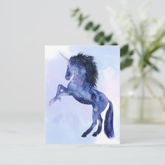 Universum Unicorn - Kosmisch Postkarte (Stehend Vorderseite)