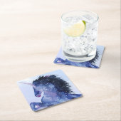 Universum Unicorn - Kosmisch Rechteckiger Pappuntersetzer (Vor Ort)