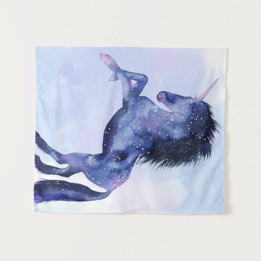 Universum Unicorn - Kosmisch Wandteppich (Vorderseite (Horizontal))