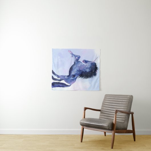 Universum Unicorn - Kosmisch Wandteppich (Beispiel (Horizontal))