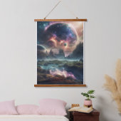 Universum Wandteppich Mit Holzrahmen (Schlafzimmer)