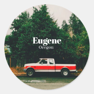 Univestadt Eugene - Oregon Runder Aufkleber