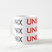Unix Unix Unix Kaffeetasse (Vorderseite Links)