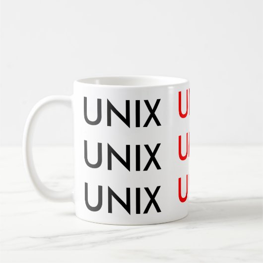 Unix Unix Unix Kaffeetasse (Links)