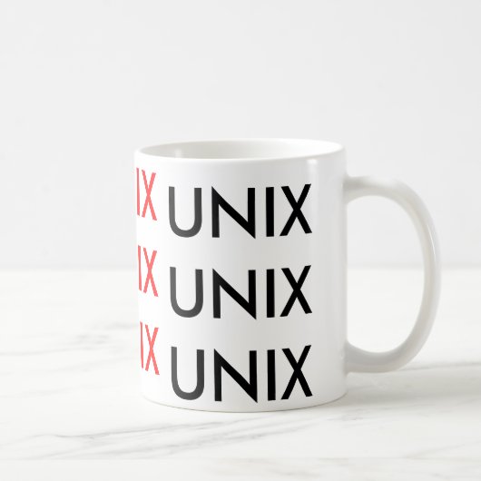 Unix Unix Unix Kaffeetasse (Rechts)
