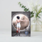 Unkette My Broken Heart Gothic Art Postcard Postkarte (Stehend Vorderseite)