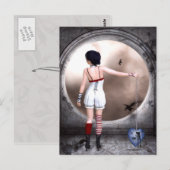 Unkette My Broken Heart Gothic Art Postcard Postkarte (Vorne/Hinten)