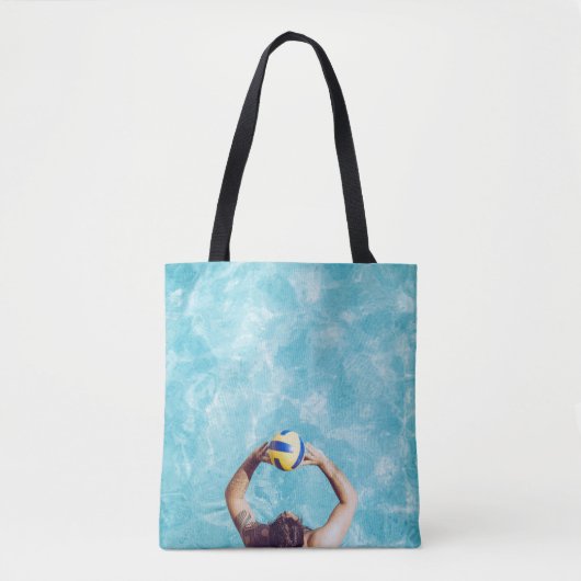 Unknown person playing beach volleyball tasche (Vorderseite)