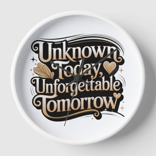Unknown Today, Unforgettable Tomorrow Uhr (Vorderseite)
