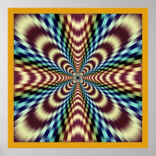 unkontrollierbare Vibrationen optische Illusion Poster