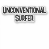 Unkonventioneller Surfer Aufkleber (Vorderseite)