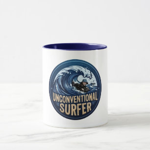 Unkonventioneller Surfer Mat Surfer Logo Tasse