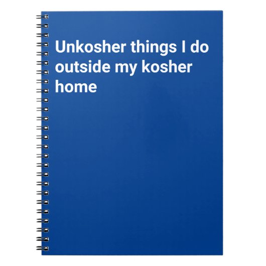 Unkosher-Notebook Notizblock (Vorderseite)