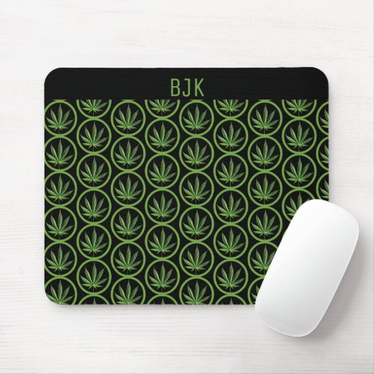 Unkraut-Blatt-Kreis-Muster Mousepad (Mit Mouse)